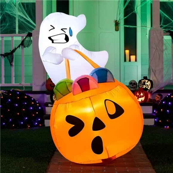 5 FT Tall Halloween Inflatables Outdoor Decorations, Inflatable Cute - Picture 1 of 7